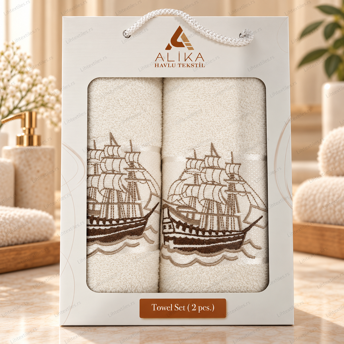 Set pamučnih peškira 2/1 – 50×90 + 70×140 cm | Poklon kutija