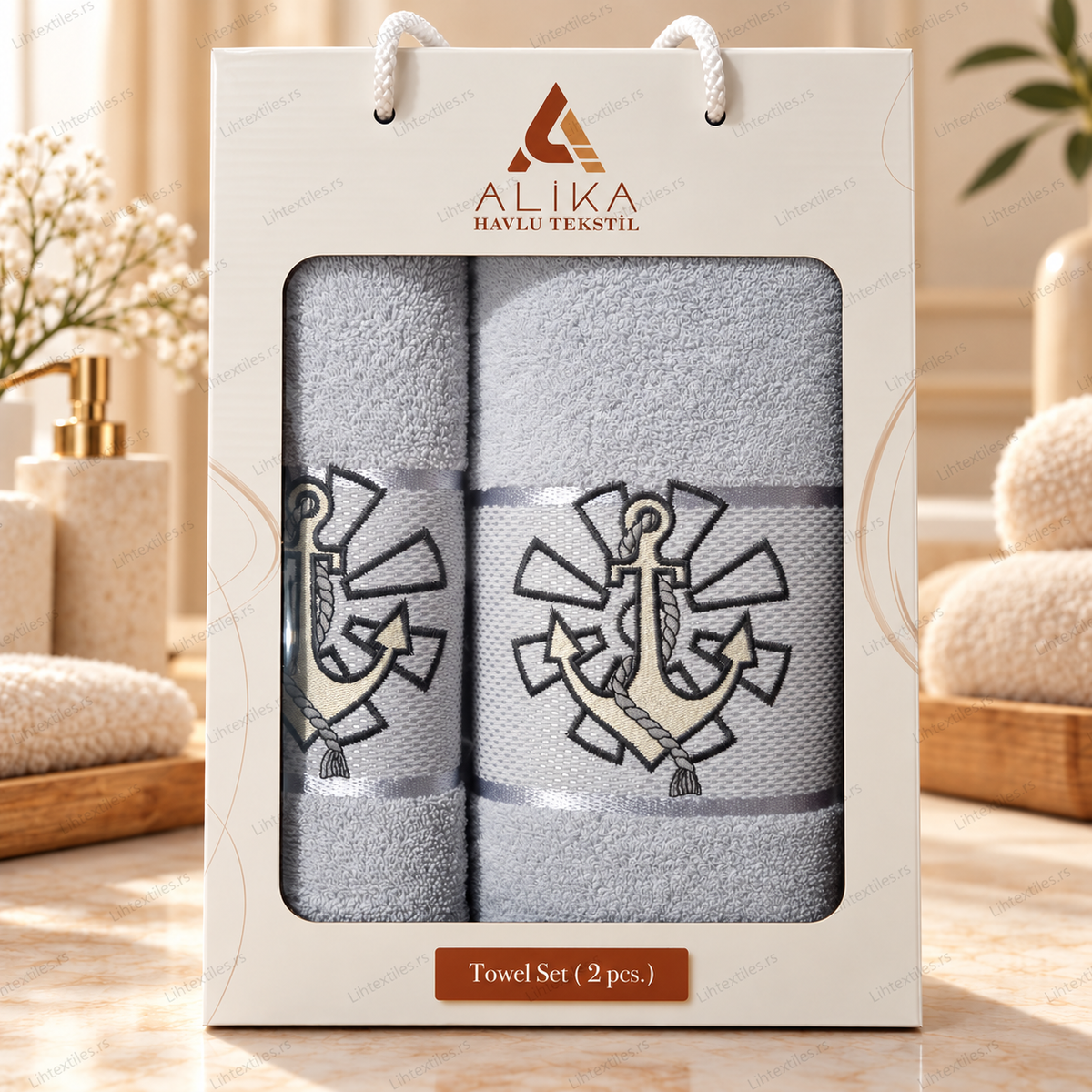 Set pamučnih peškira 2/1 – 50×90 + 70×140 cm | Poklon kutija