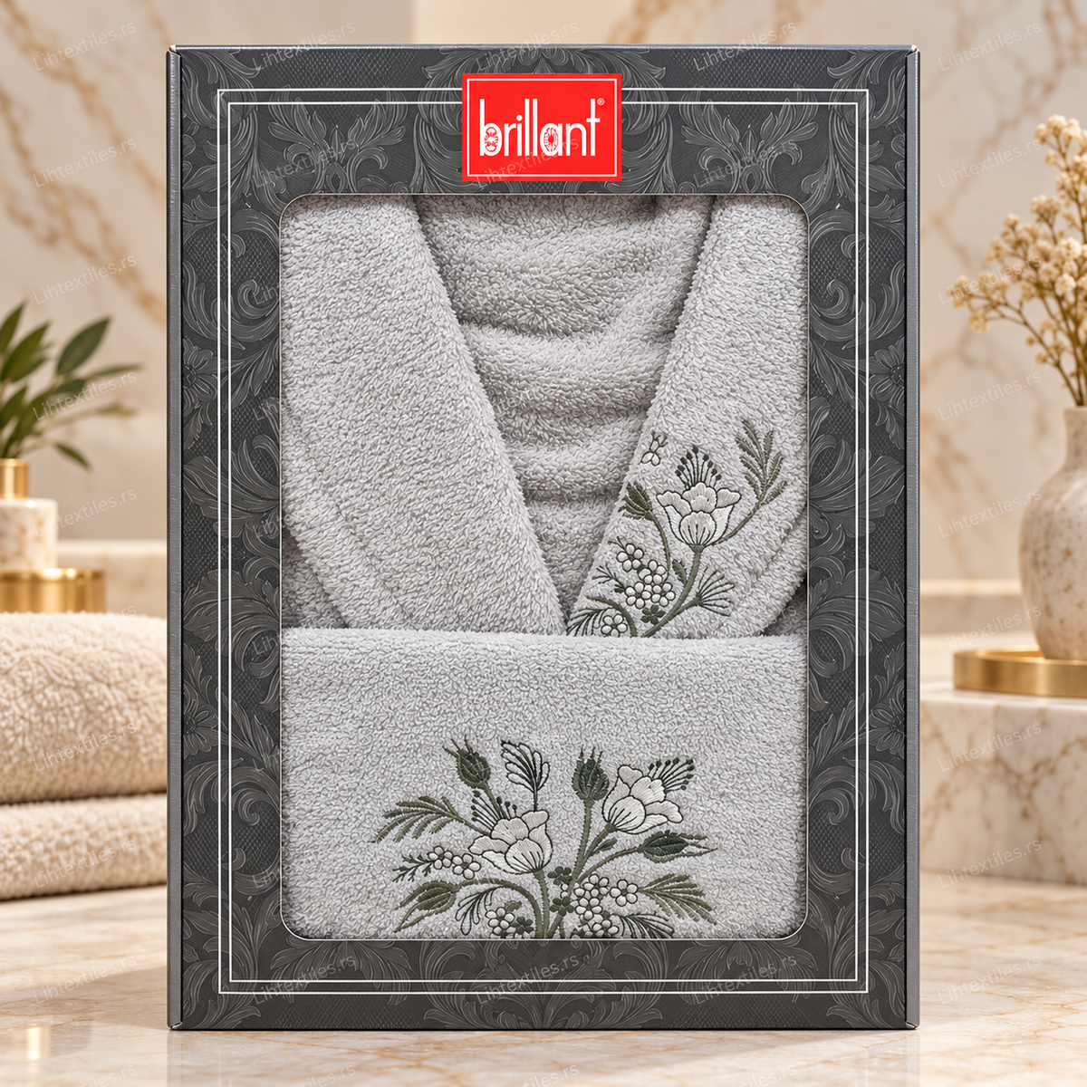 Premium set bademantila i peškira za jednu osobu 2/1
