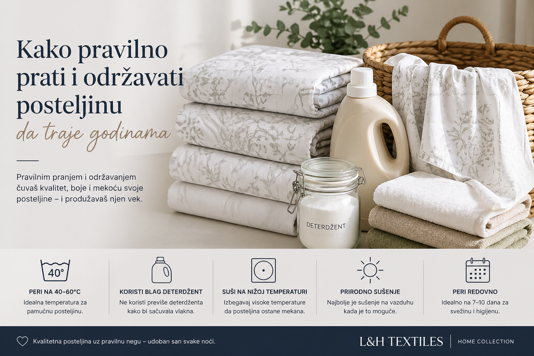 Kako pravilno prati i održavati posteljinu da traje godinama