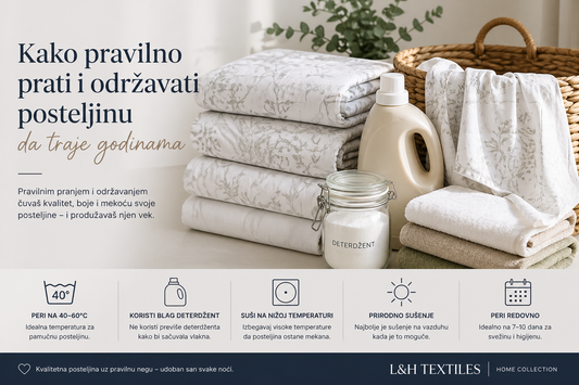 Kako pravilno prati i održavati posteljinu da traje godinama