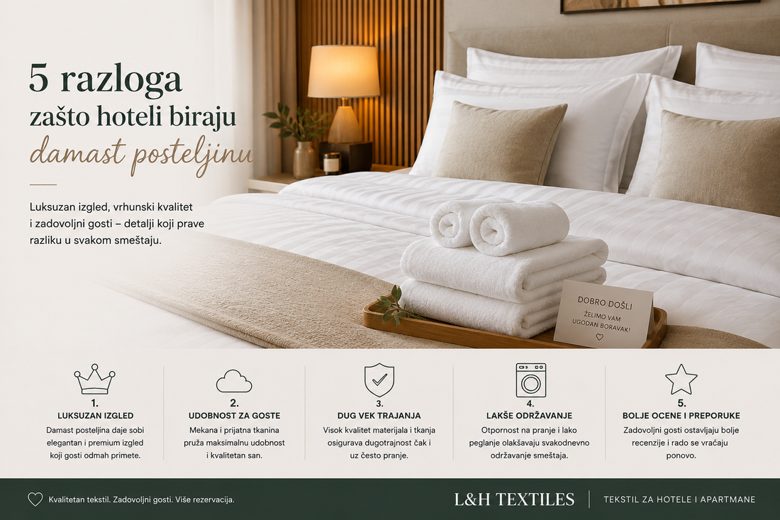 5 razloga zašto hoteli biraju damast posteljinu