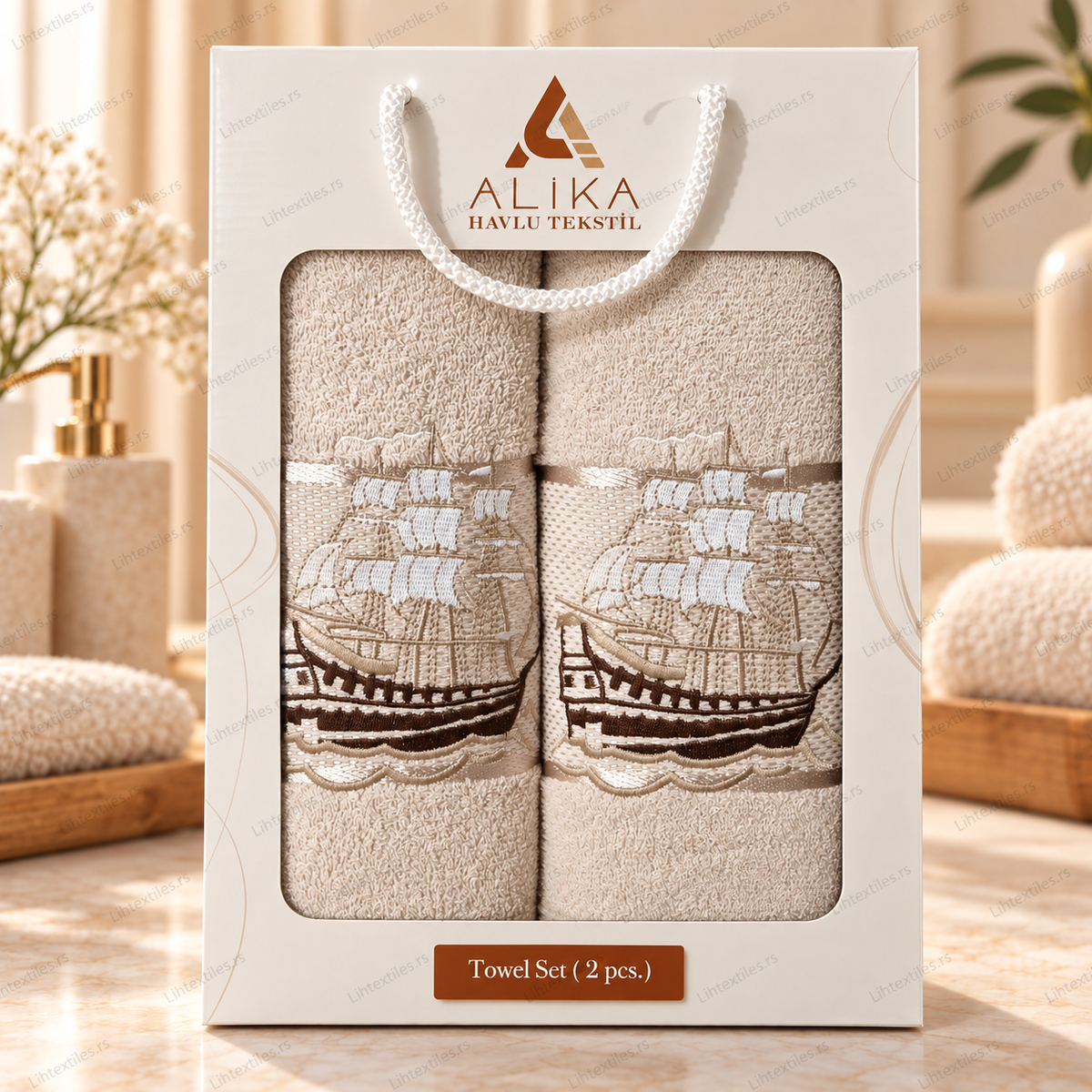 Set pamučnih peškira 2/1 – 50×90 + 70×140 cm | Poklon kutija