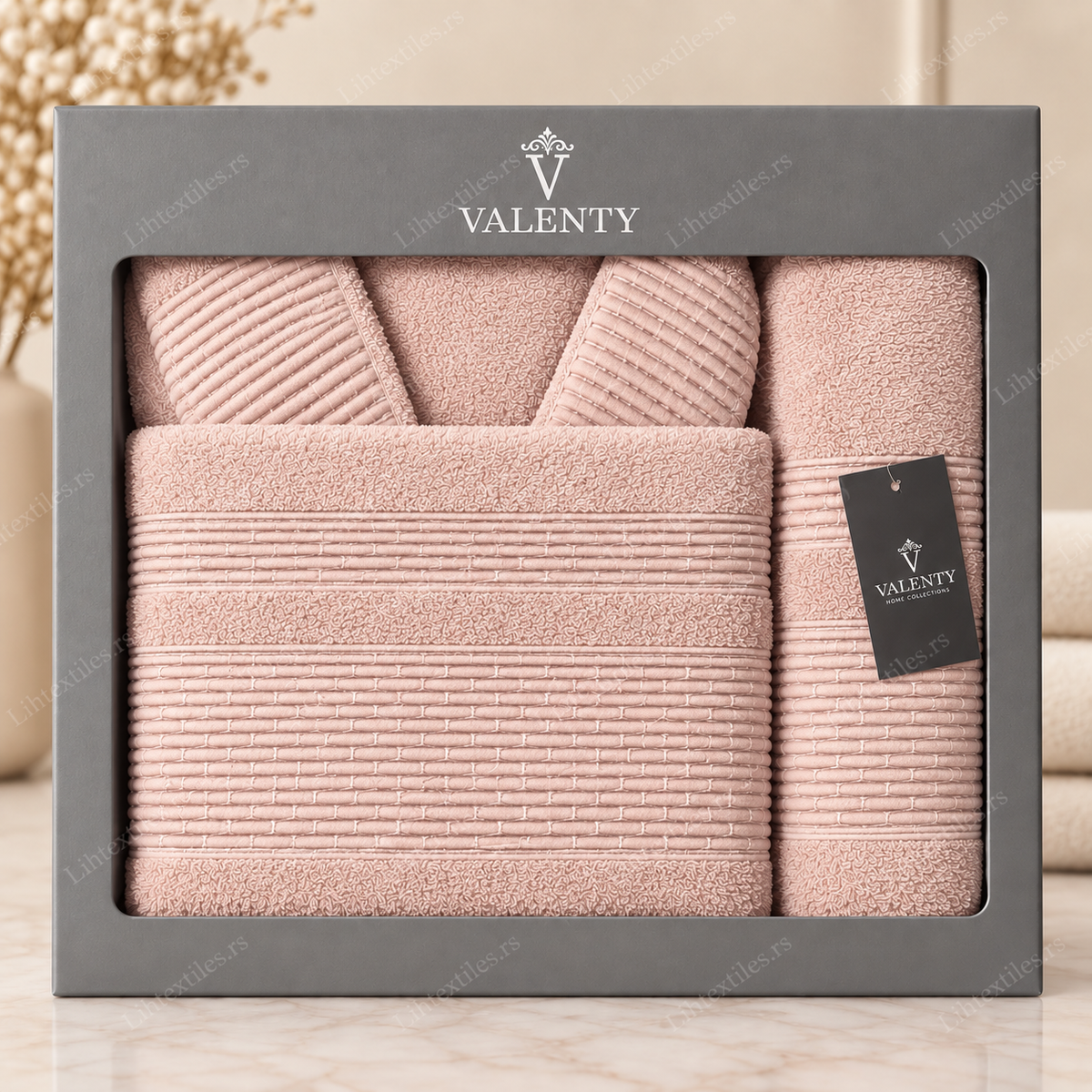 Premium set bademantila i peškira za jednu osobu 2/1