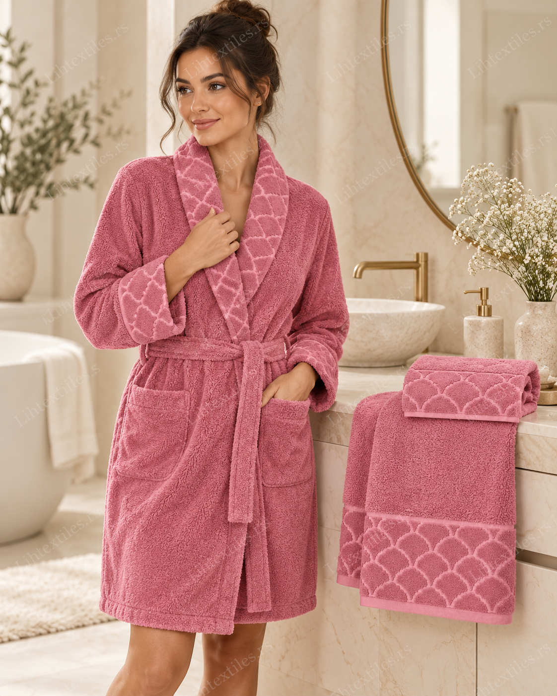 Premium set bademantila i peškira za jednu osobu 2/1