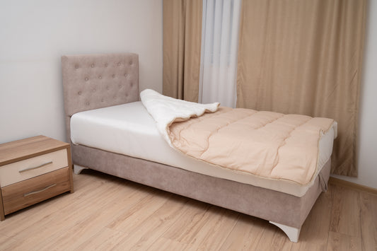 Single jorgan s krznom, roze boja